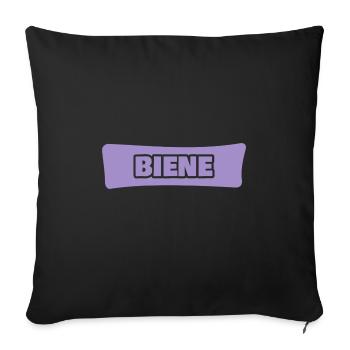 Prénom Abeille - Housse de coussin décorative 45 x 45 cm - noir - Devant