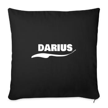 Prénom Darius - Housse de coussin décorative 45 x 45 cm - noir - Devant