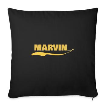 Gift for marvin - Sofa pillowcase 17,3'' x 17,3'' (45 x 45 cm) - black - Front