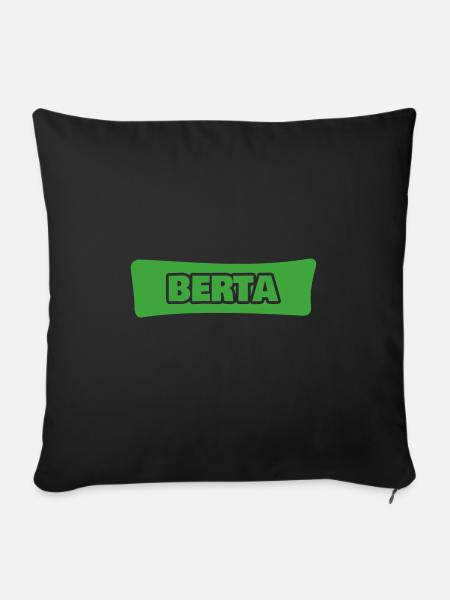 Geburt Berta - Sofakissenbezug 45 x 45 cm - Schwarz