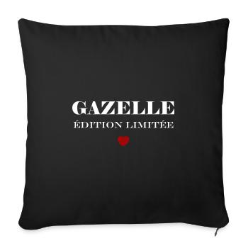 Gazelle - Housse de coussin décorative 45 x 45 cm - noir - Devant