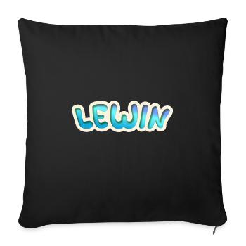 Lewin as a job - Sofa pillowcase 17,3'' x 17,3'' (45 x 45 cm) - black - Front