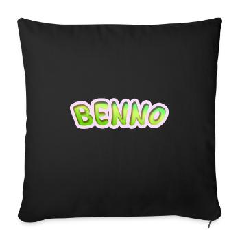 Cadeau pour Benno - Housse de coussin décorative 45 x 45 cm - noir - Devant