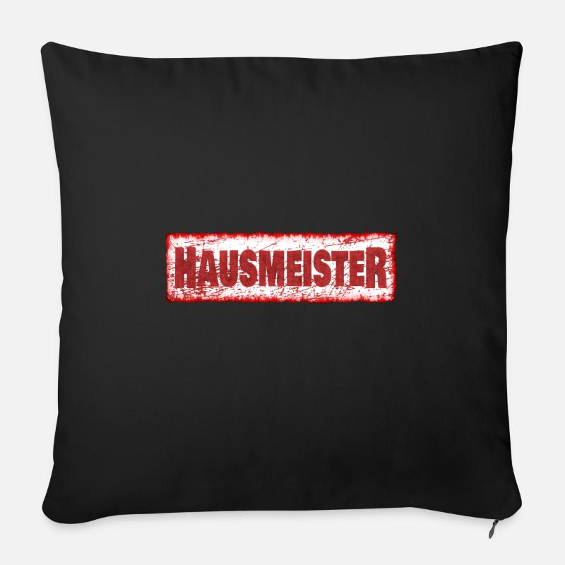 Hausmeister - Sofakissenbezug 45 x 45 cm - Schwarz