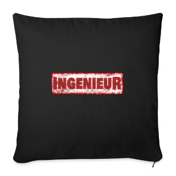 Ingenieur - Sofakissenbezug 45 x 45 cm - Schwarz - Vorne