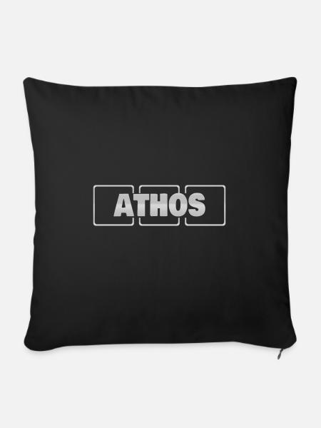 Taufgeschenk Athos - Sofakissenbezug 45 x 45 cm - Schwarz