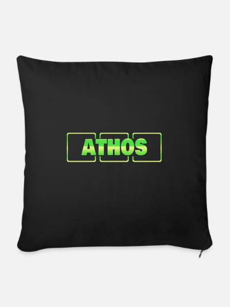 Taufe für Athos Geschenkidee Taufgeschenk - Sofakissenbezug 45 x 45 cm - Schwarz