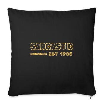 1985 - Sofa pillowcase 17,3'' x 17,3'' (45 x 45 cm) - black - Front