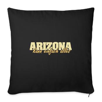 Arizona - Sofakissenbezug 45 x 45 cm - Schwarz - Vorne