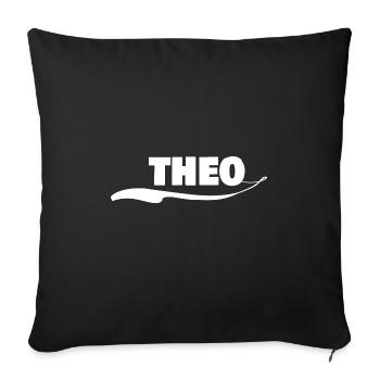 Gift for theo - Sofa pillowcase 17,3'' x 17,3'' (45 x 45 cm) - black - Front