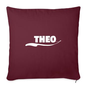 Gift for theo - Sofa pillowcase 17,3'' x 17,3'' (45 x 45 cm) - burgundy - Front