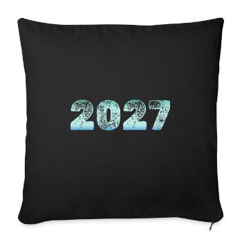 Ice 2027 - Sofa pillowcase 17,3'' x 17,3'' (45 x 45 cm) - black - Front