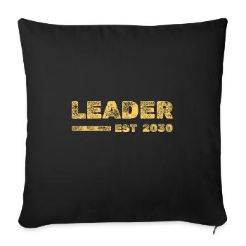 2030 - Sofa pillowcase 17,3'' x 17,3'' (45 x 45 cm) - black - Front