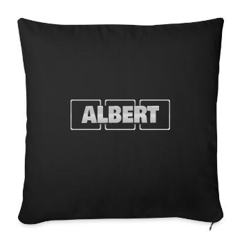 Gift Idea Albert - Sofa pillowcase 17,3'' x 17,3'' (45 x 45 cm) - black - Front