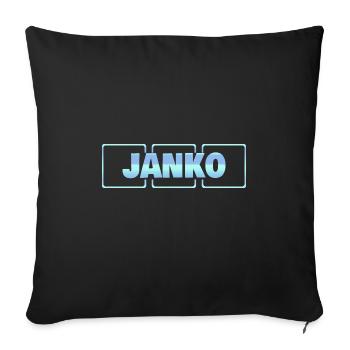 Janko as a baby - Sofa pillowcase 17,3'' x 17,3'' (45 x 45 cm) - black - Front