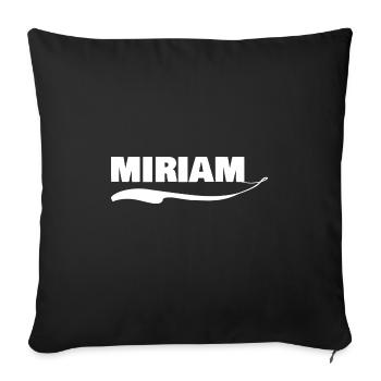 First name Miriam - Sofa pillowcase 17,3'' x 17,3'' (45 x 45 cm) - black - Front