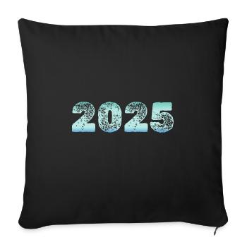 Glace 2025 - Housse de coussin décorative 45 x 45 cm - noir - Devant