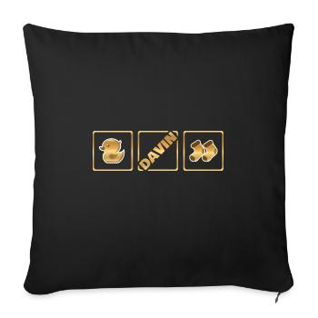 Cadeau pour Davin - Housse de coussin décorative 45 x 45 cm - noir - Devant