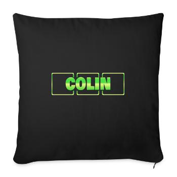 Colin - Housse de coussin décorative 45 x 45 cm - noir - Devant