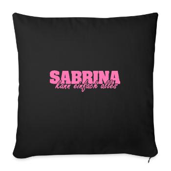 Cadeau pour Sabrina - Housse de coussin décorative 45 x 45 cm - noir - Devant