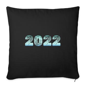 Eiskalt 2022 - Sofakissenbezug 45 x 45 cm - Schwarz - Vorne