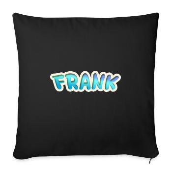 Frank - Sofa pillowcase 17,3'' x 17,3'' (45 x 45 cm) - black - Front