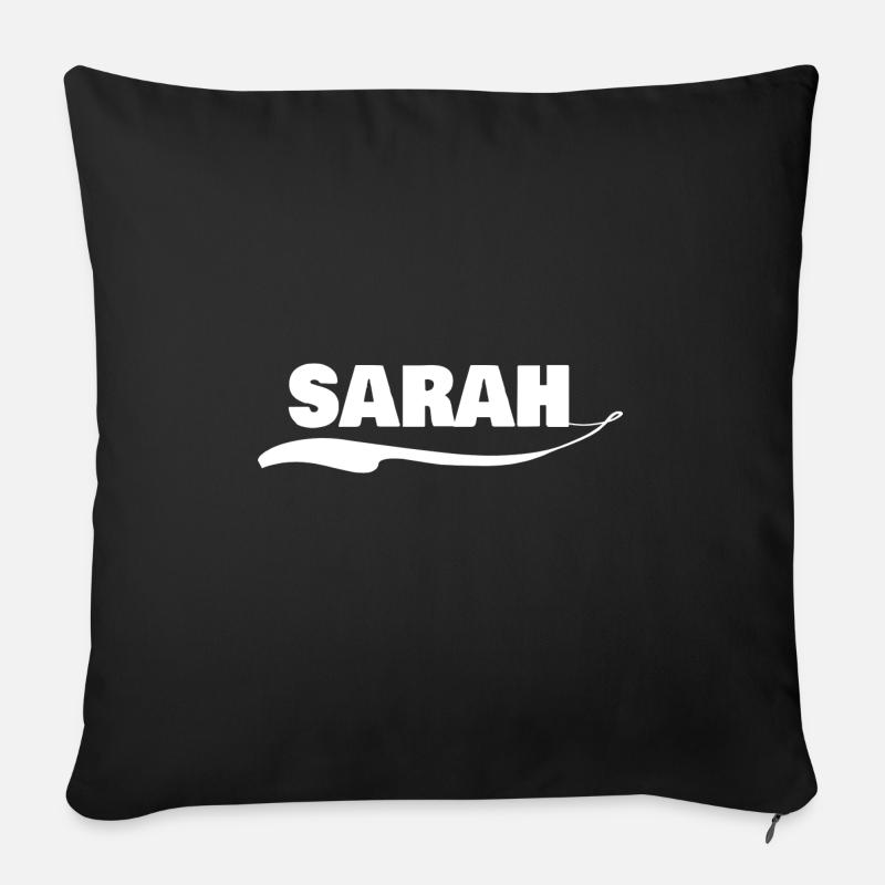 Vorname sarah - Sofakissenbezug 45 x 45 cm - Schwarz