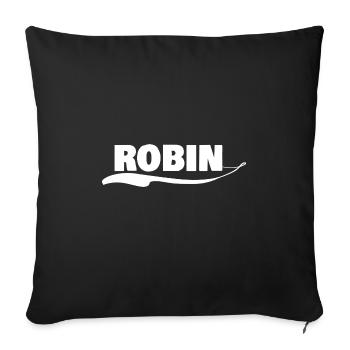 Vorname robin - Sofakissenbezug 45 x 45 cm - Schwarz - Vorne