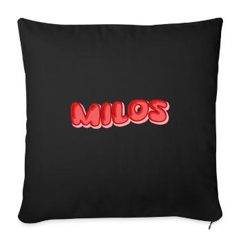 Cadeau pour Milos - Housse de coussin décorative 45 x 45 cm - noir - Devant