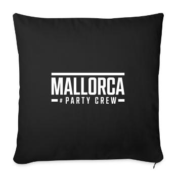 mallorca party crew - Sofa pillowcase 17,3'' x 17,3'' (45 x 45 cm) - black - Front
