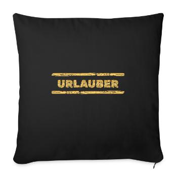 Les vacanciers en tant que profession - Housse de coussin décorative 45 x 45 cm - noir - Devant