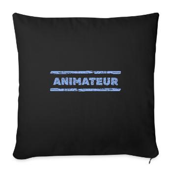 Gift for entertainer - Sofa pillowcase 17,3'' x 17,3'' (45 x 45 cm) - black - Front