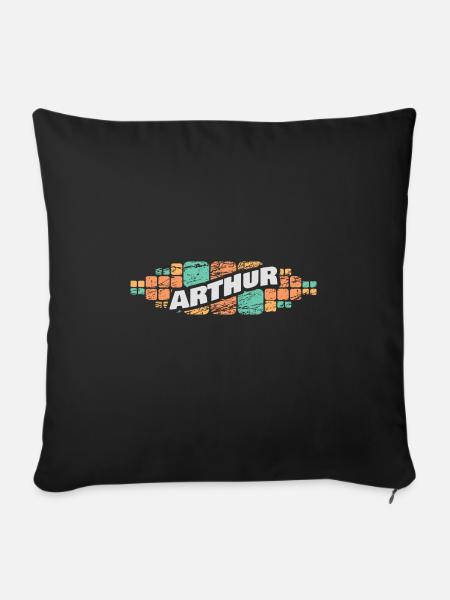 Arthur - Sofakissenbezug 45 x 45 cm - Schwarz