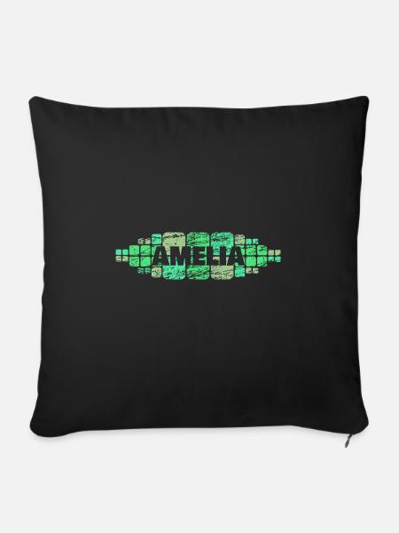 Amelia - Sofakissenbezug 45 x 45 cm - Schwarz