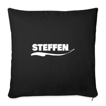 Geschenk für steffen - Sofakissenbezug 45 x 45 cm - Schwarz - Vorne