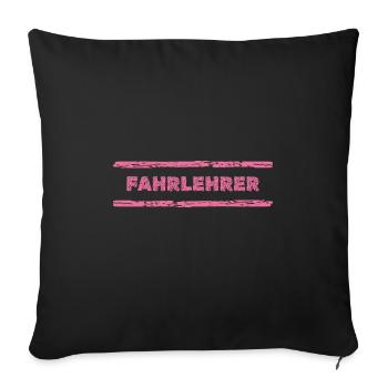 Occupation: Driving instructor - Sofa pillowcase 17,3'' x 17,3'' (45 x 45 cm) - black - Front