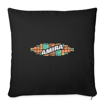 Gift for Amira - Sofa pillowcase 17,3'' x 17,3'' (45 x 45 cm) - black - Front