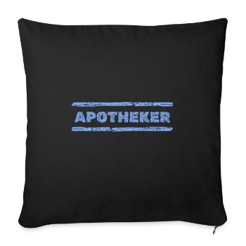 Occupation Pharmacist - Sofa pillowcase 17,3'' x 17,3'' (45 x 45 cm) - black - Front