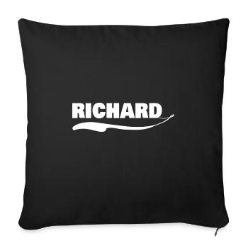 Prénom richard - Housse de coussin décorative 45 x 45 cm - noir - Devant