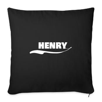 Henry - Sofa pillowcase 17,3'' x 17,3'' (45 x 45 cm) - black - Front