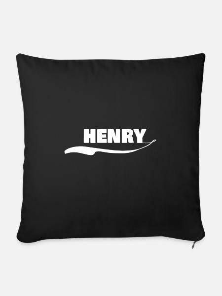 Henry - Sofakissenbezug 45 x 45 cm - Schwarz