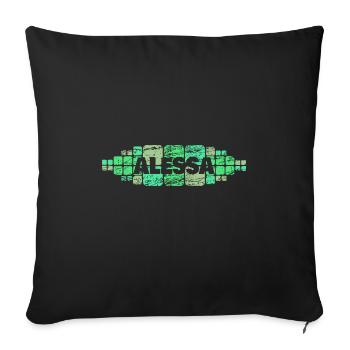 Maman Alessa - Housse de coussin décorative 45 x 45 cm - noir - Devant