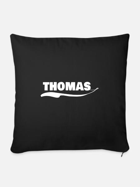 Vorname thomas - Sofakissenbezug 45 x 45 cm - Schwarz