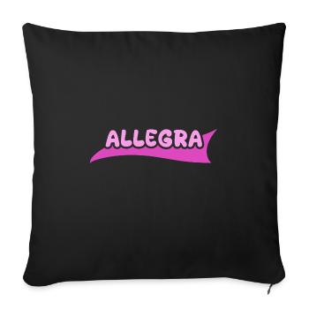 Vorname Allegra - Sofakissenbezug 45 x 45 cm - Schwarz - Vorne