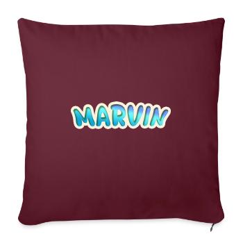 Geschenk für Marvin - Sofakissenbezug 45 x 45 cm - Burgunderrot - Vorne