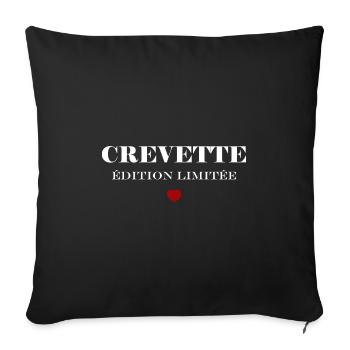 crevette - Housse de coussin décorative 45 x 45 cm - noir - Devant