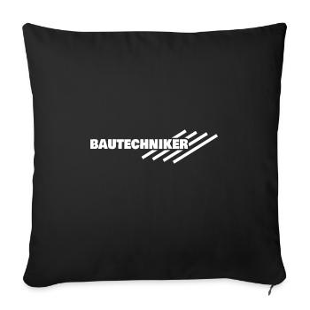 Workplace Construction Technician - Sofa pillowcase 17,3'' x 17,3'' (45 x 45 cm) - black - Front