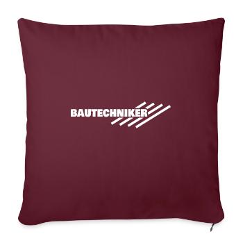 Technicien en construction en milieu de travail - Housse de coussin décorative 45 x 45 cm - bordeaux - Devant