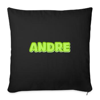Andre Andre - Sofa pillowcase 17,3'' x 17,3'' (45 x 45 cm) - black - Front