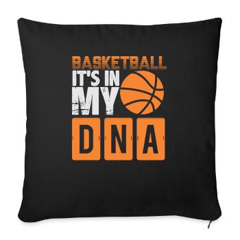 basketball - Sofa pillowcase 17,3'' x 17,3'' (45 x 45 cm) - black - Front